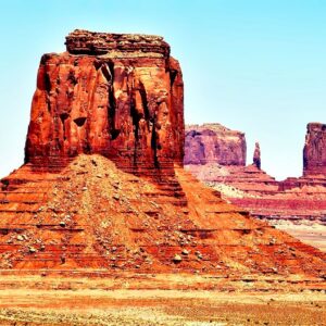 The Desert Floor and Beautiful Buttes of Monument Valley