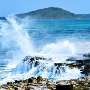 Crashing Wave Against the Jetty
