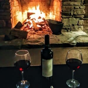 Deep Red Wine and a Roaring Fire..The Perfect Night