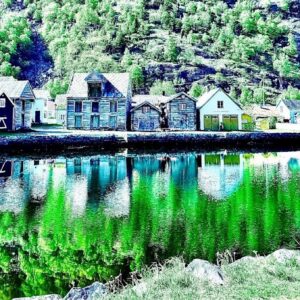 Fishing Village on The Norwegian Fjords