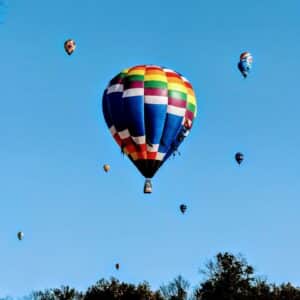 Skyscape Beauty with Hot Air Balloon Race